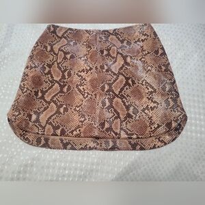 Snakeskin Print Mini Skirt